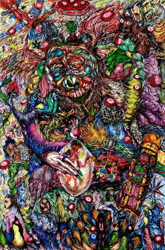 Blood Ape by Ya Gongzi - Linen Oil Painting- Artishion