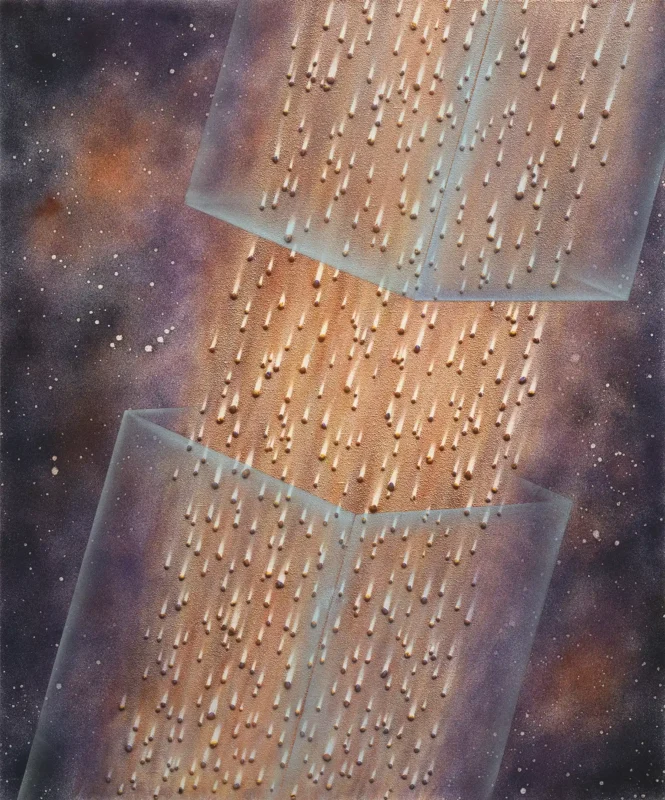 Ma Yongqing-Flying-Sand-SeriesⅤ-2023,Mixed media-with-sand-on-canvas,150×180cm,2023