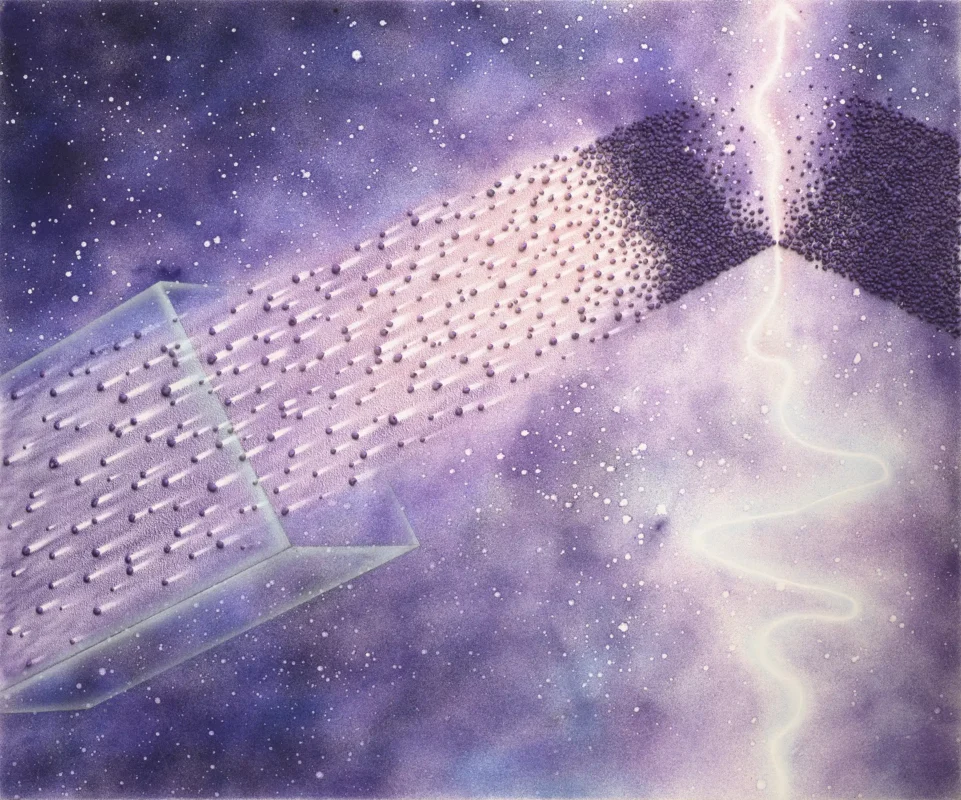 Flying Sand Series Ⅶ by Ma Yongqiang, 2023, granular material painting