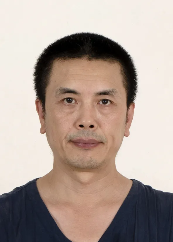 Portrait of Ji-Longbo, a Chinese contemporary artist.